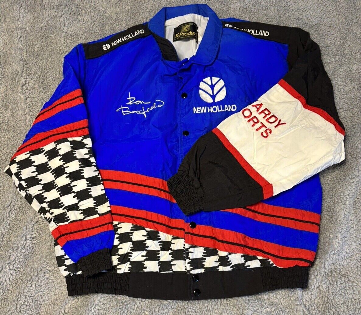 Vintage '90s Elliot-Hardy Motorsports New Holland NASCAR Racing Jacket