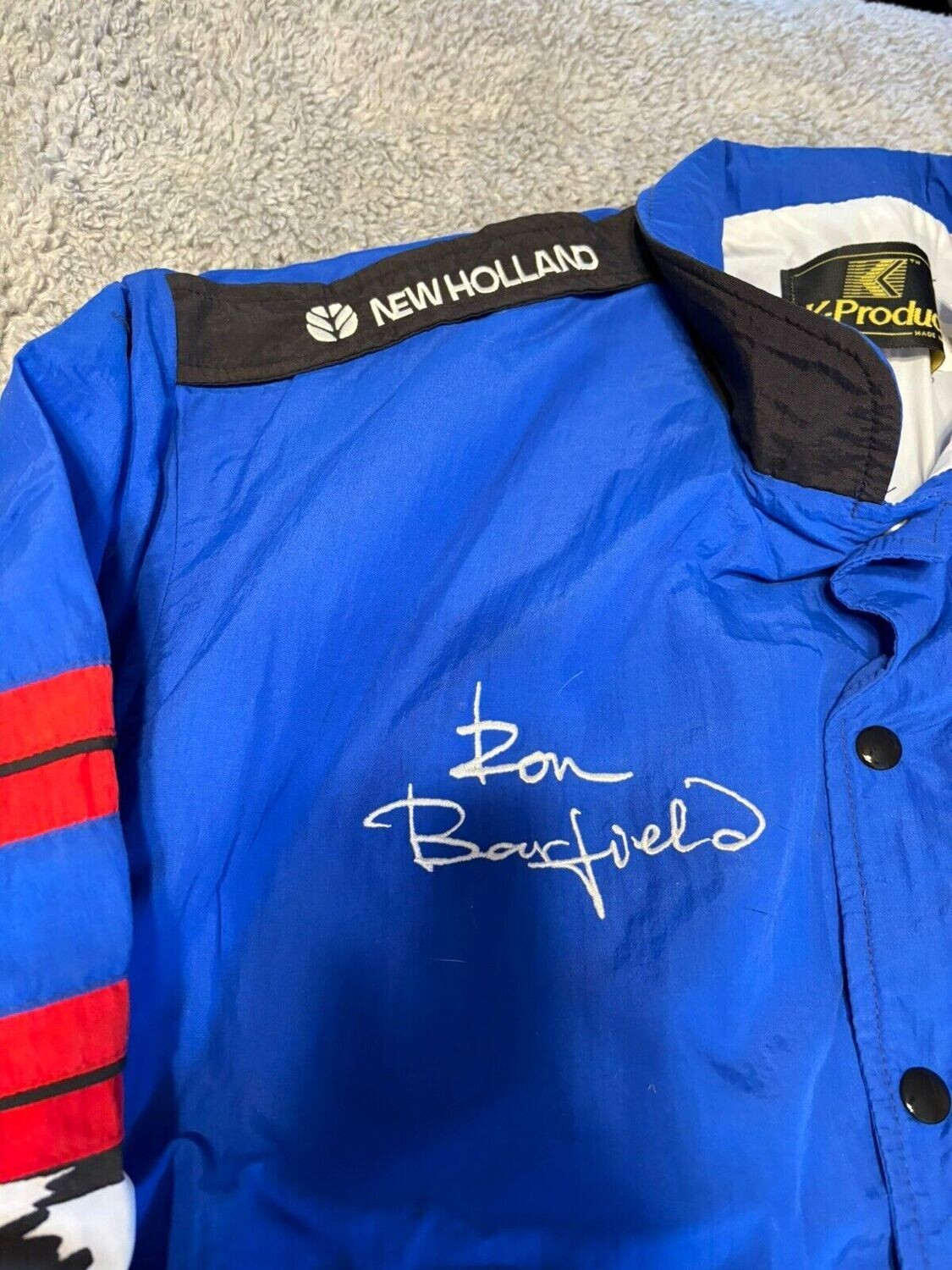 Vintage '90s Elliot-Hardy Motorsports New Holland NASCAR Racing Jacket