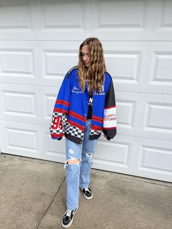 Vintage '90s Elliot-Hardy Motorsports New Holland NASCAR Racing Jacket
