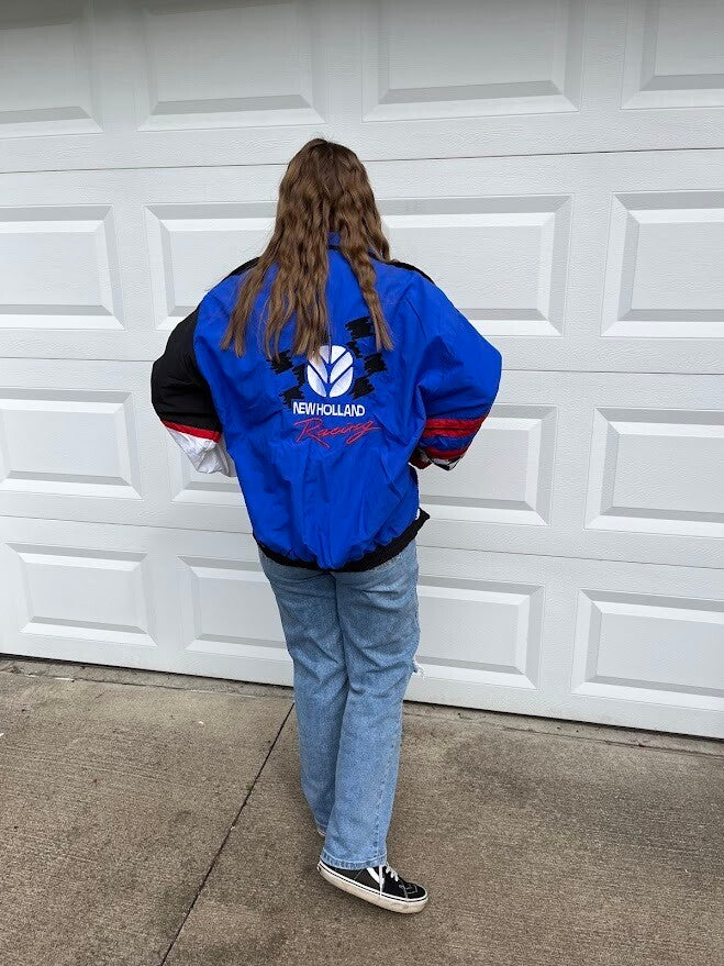 Vintage '90s Elliot-Hardy Motorsports New Holland NASCAR Racing Jacket