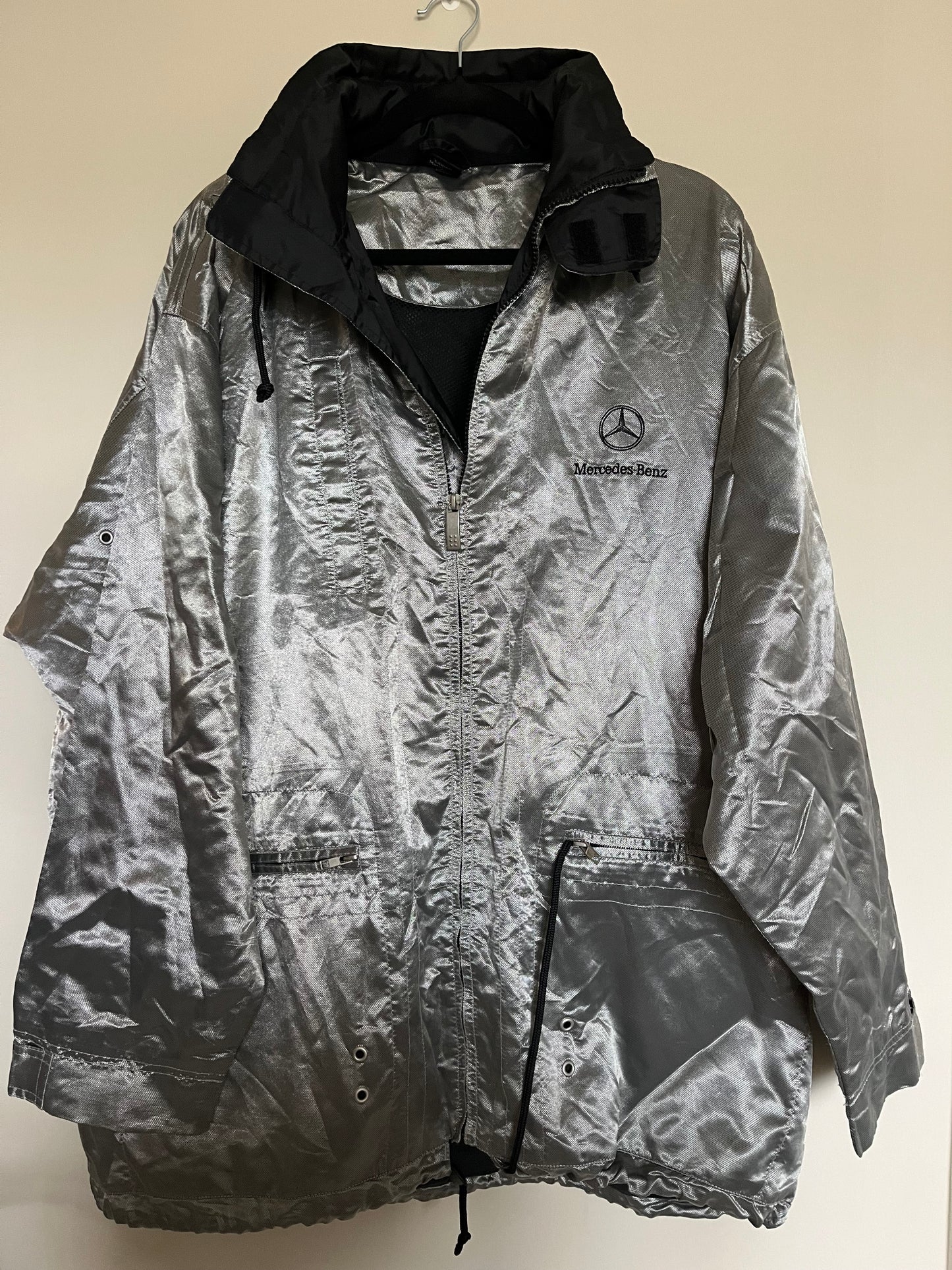 Vintage Metallic Mercedes Benz Windbreaker Jacket
