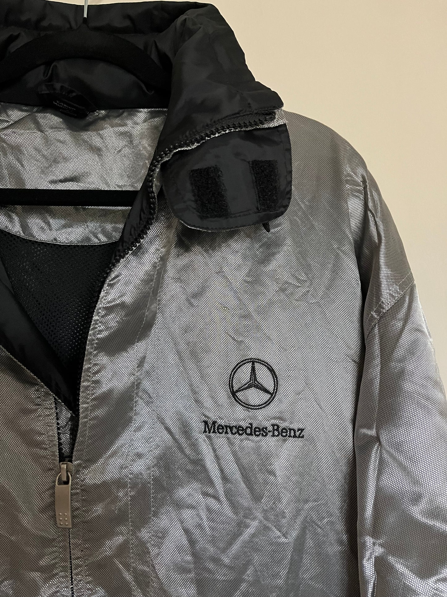 Vintage Metallic Mercedes Benz Windbreaker Jacket