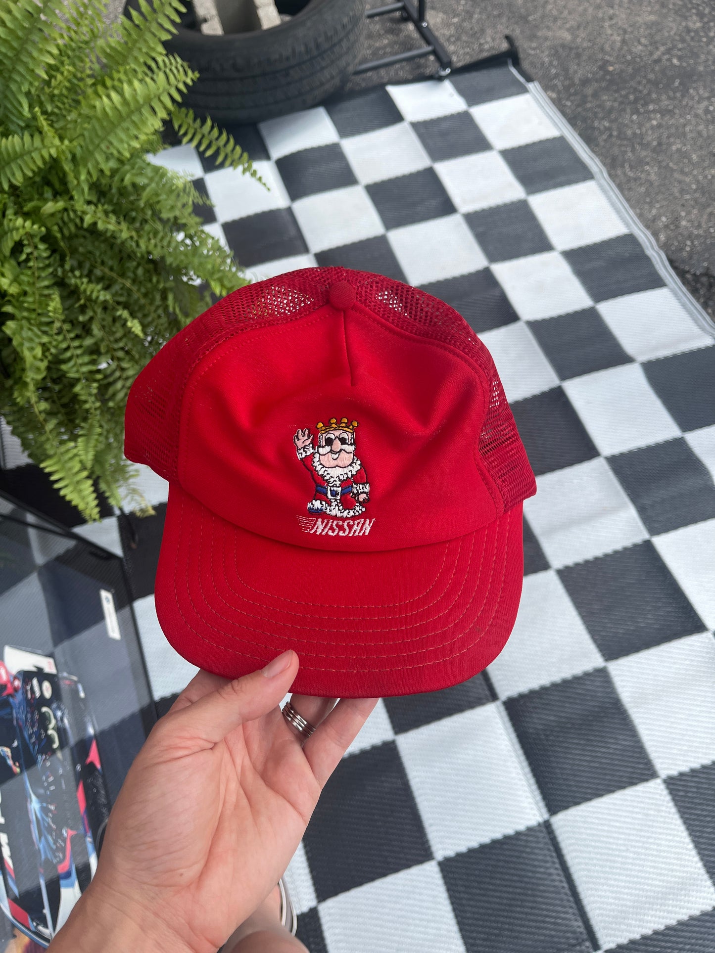 Vintage 70's/80's Nissan King Cartoon Mesh Trucker Hat
