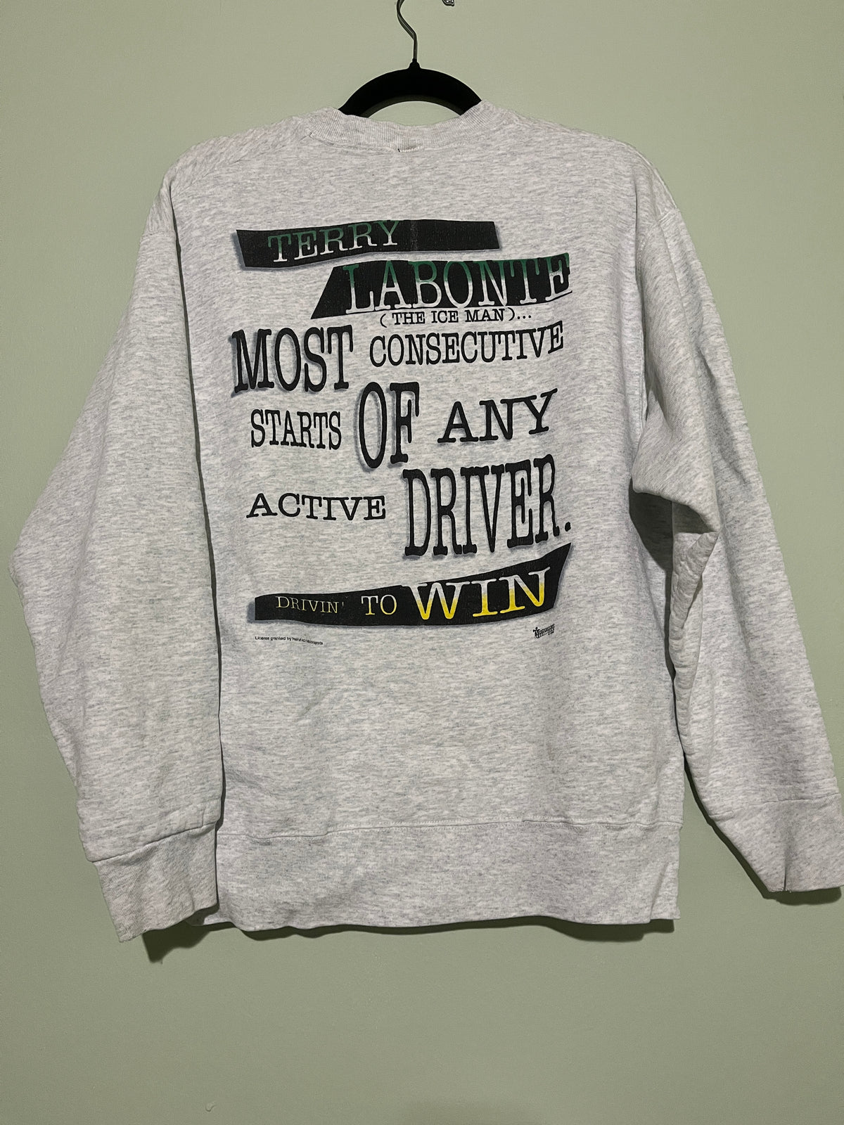 Vintage 1996 Terry Labonte Kellogg's Racing NASCAR Crewneck Sweatshirt