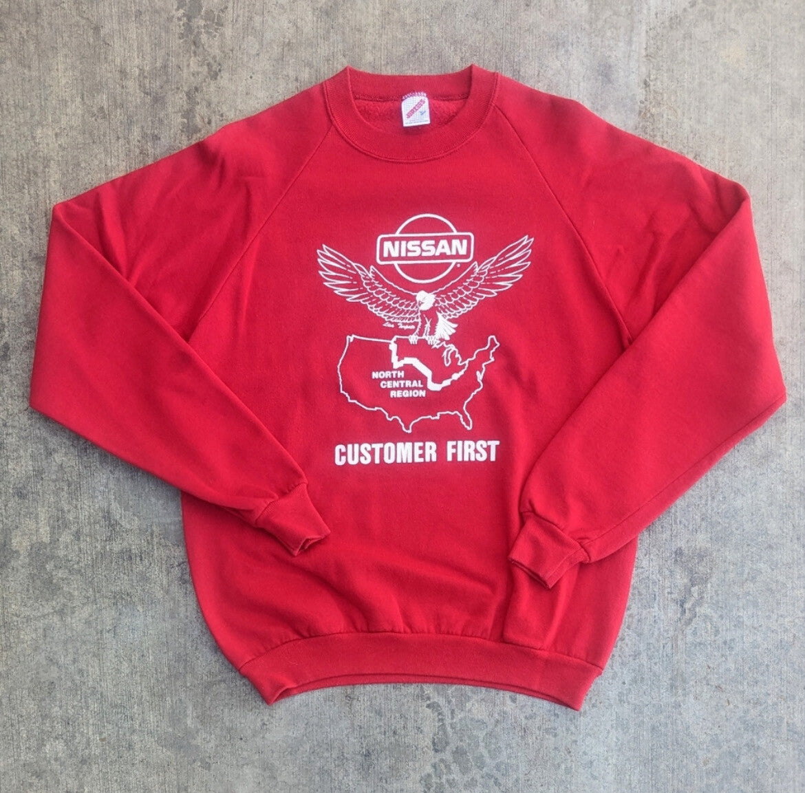 Vintage '80s Nissan Customer First Crewneck Sweatshirt