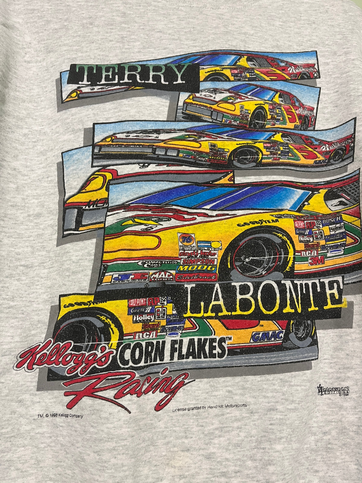 Vintage 1996 Terry Labonte Kellogg's Racing NASCAR Crewneck Sweatshirt