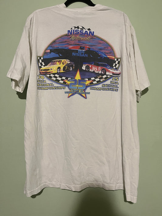 Vintage 90's Nissan Motorsports 'Over 25 Years of Winning Tradition' T-shirt