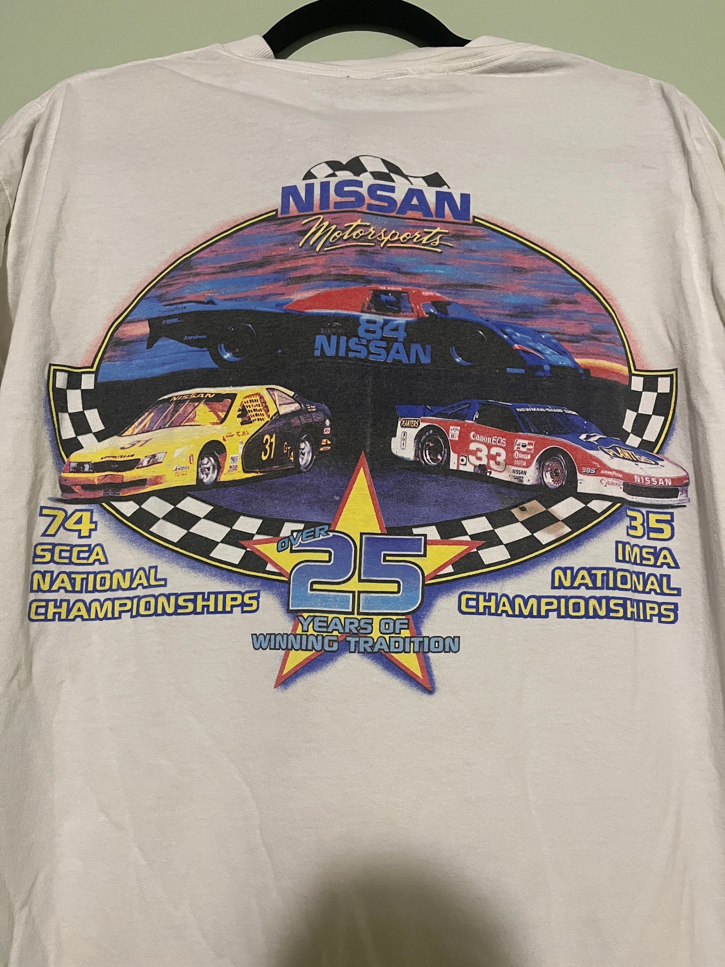 Vintage 90's Nissan Motorsports 'Over 25 Years of Winning Tradition' T-shirt