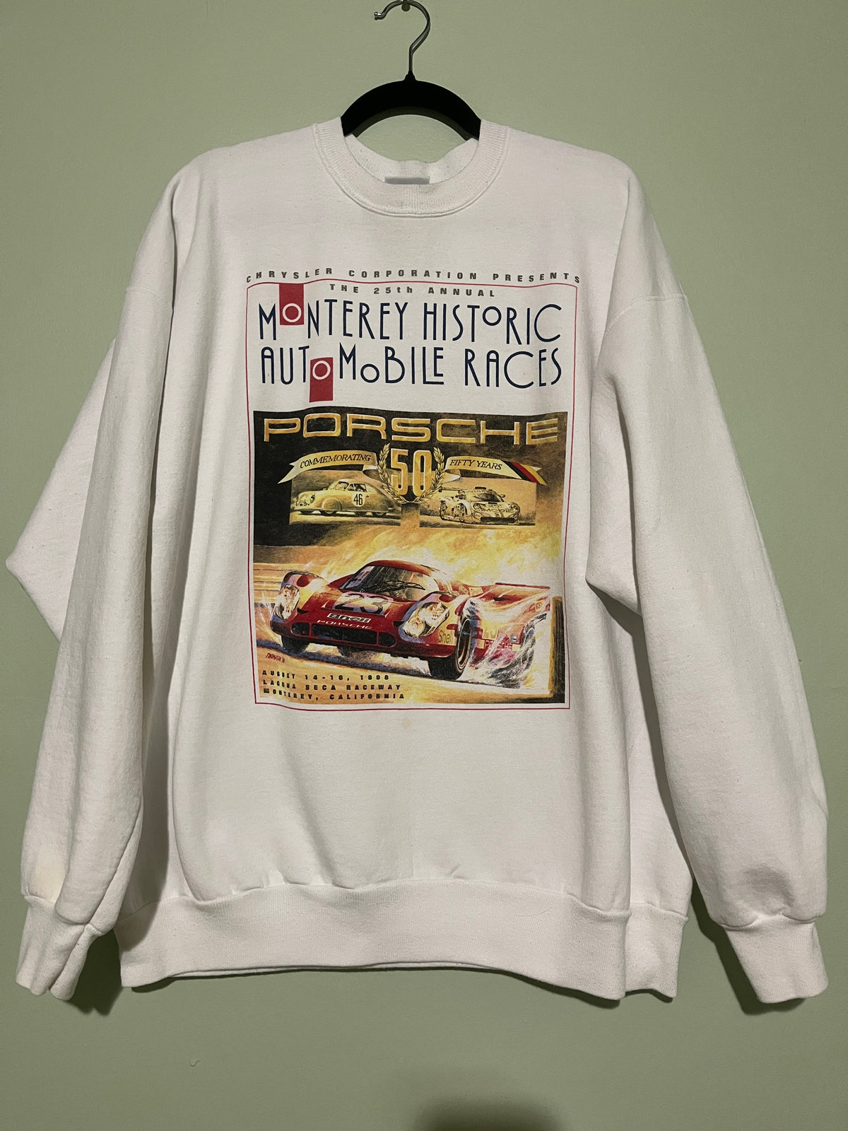 Vintage 1998 Monterey Historic Automobile Race 917 Crewneck Sweatshirt