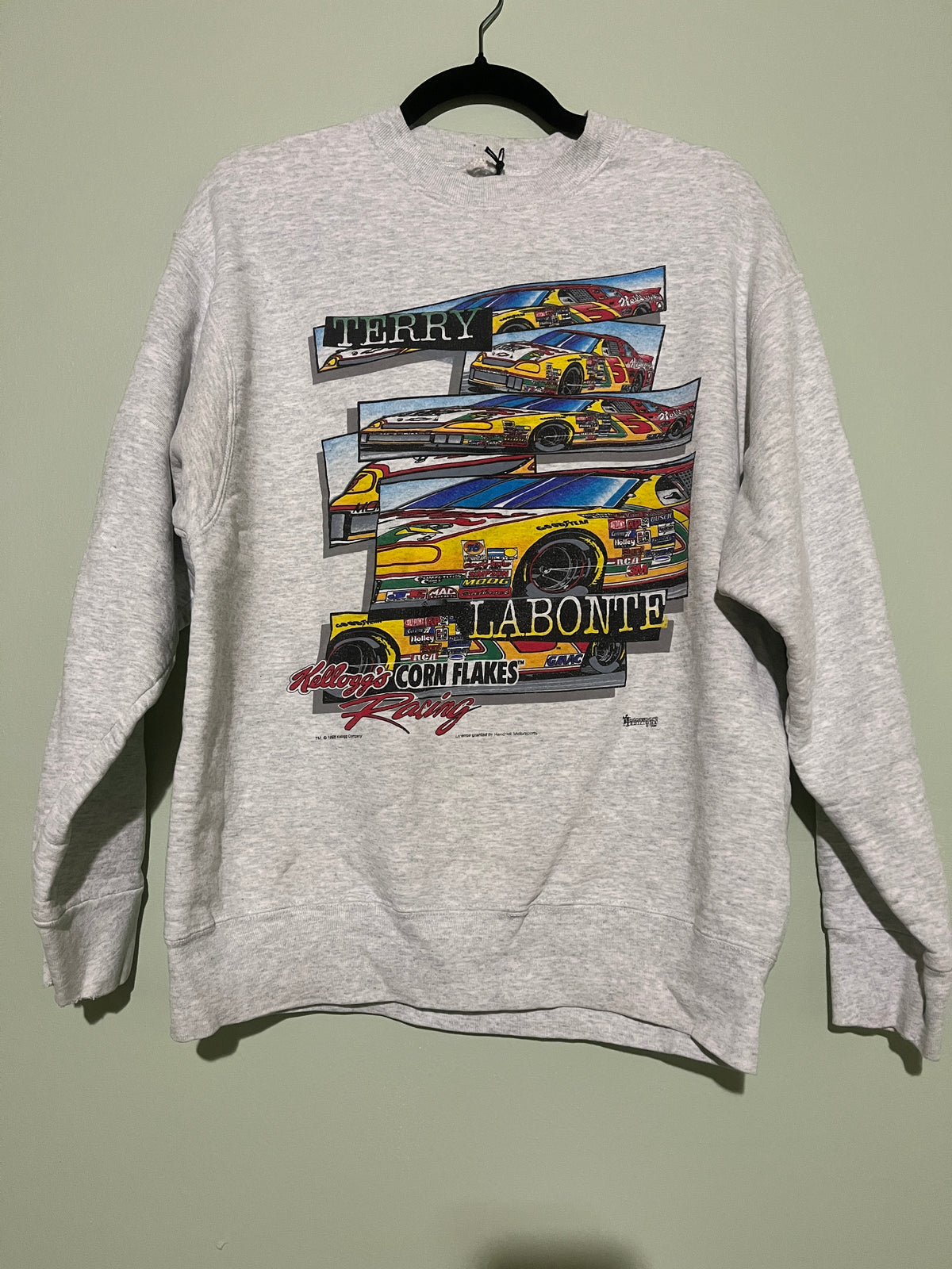 Vintage 1996 Terry Labonte Kellogg's Racing NASCAR Crewneck Sweatshirt